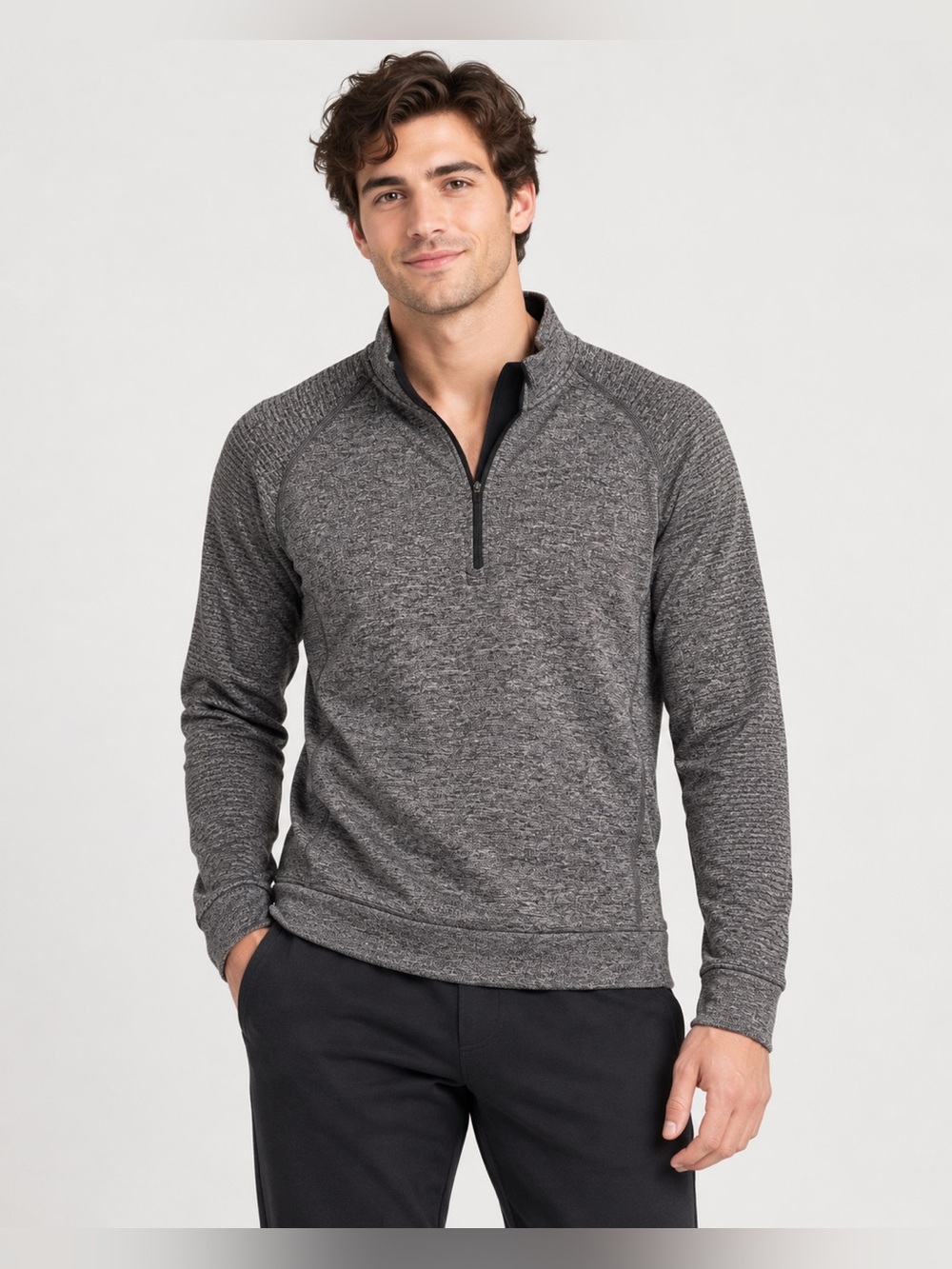 Lululemon Engineered Warmth Half-Zip Pullover Gray Heather Size L